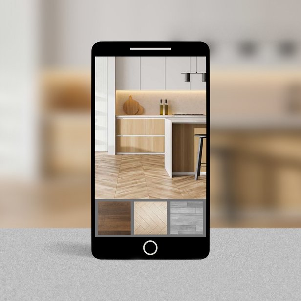 A visualizer on a phone from Carpet Plus Inc
